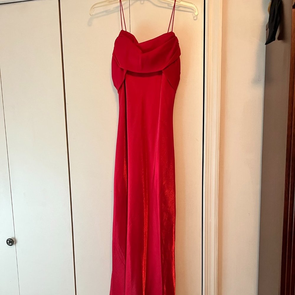 Betsy & Adam Evening Gown - Red - Floorlength - 10